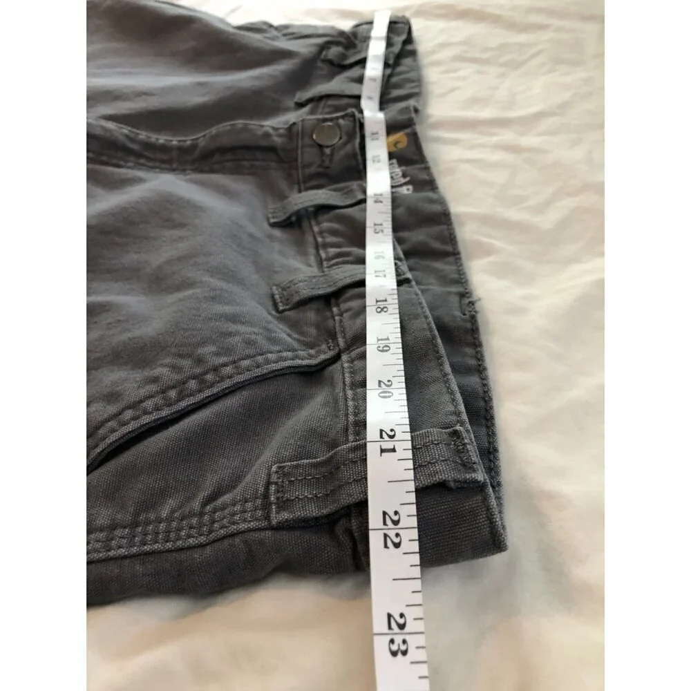 Carhartt Mens Relaxed Fit Work Pants Size 44x30 Gray Durable Workwear Streetwear
